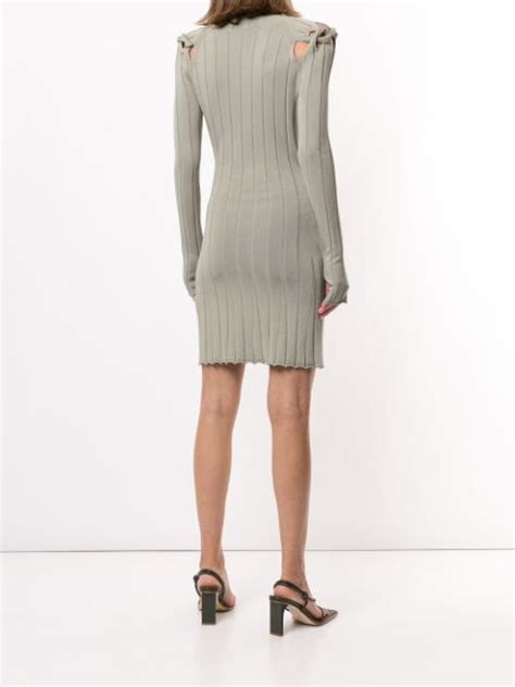 Dion Lee Green Braided Skivvy Mini Dress For Women A7389p20 At