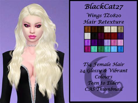 The Sims Resource Blackcat27 Wings Tz0820 Hair Retexture Mesh Needed