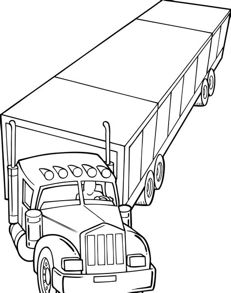 18 Wheeler Coloring Pages Coloring Nation