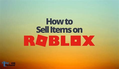 How To Sell Items On Roblox