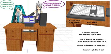 Mmd Project P4 Computer Table By Brsa On Deviantart