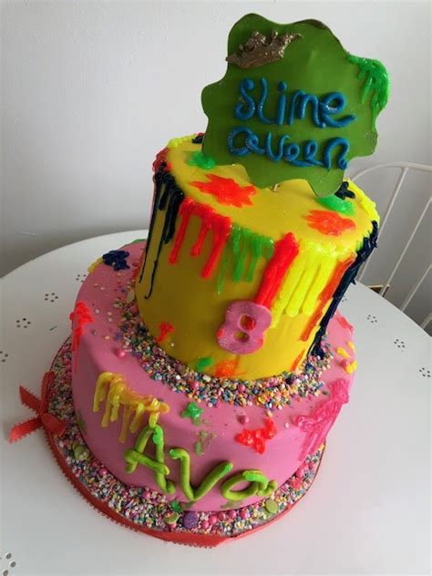 Baking With Roxana S Cakes Slime Birthday Cake