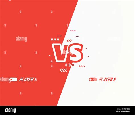 Versus Vector Template Background Battle Or Competition Concept