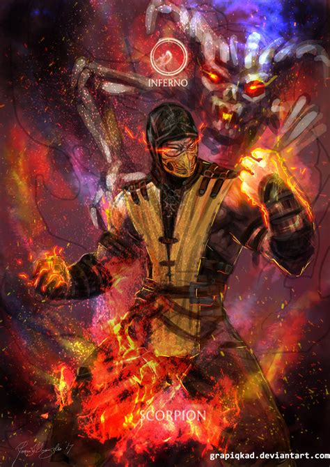 Mortal Kombat X Scorpion Inferno Variation By Grapiqkad On Deviantart