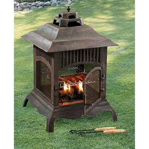 Pagoda Cast Iron Chiminea 80637 Fire Pits And Patio Heaters At