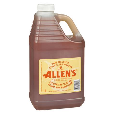Allens Pure Apple Cider Vinegar Non Pasteurized Save On Foods
