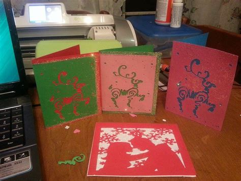 Recently i tried to install and run cricut craft room on my laptop. These are a couple of the cards made with my Cricut ...