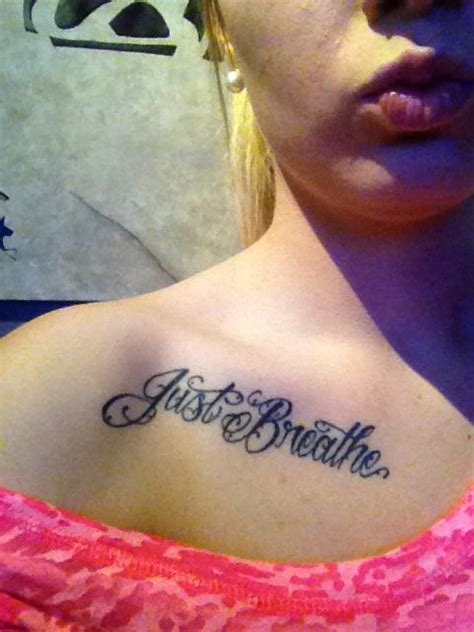 just breathe collarbone tattoo ideas embrace serenity in ink