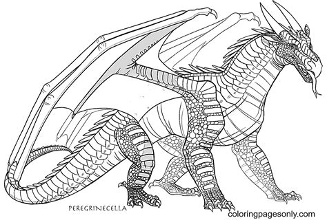 Nightwing Dragon Coloring Pages Wings Of Fire Img Abiel Images