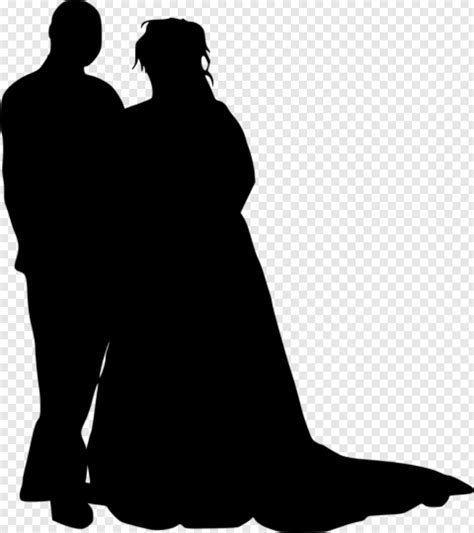 Bride And Groom Silhouette Free Icon Library
