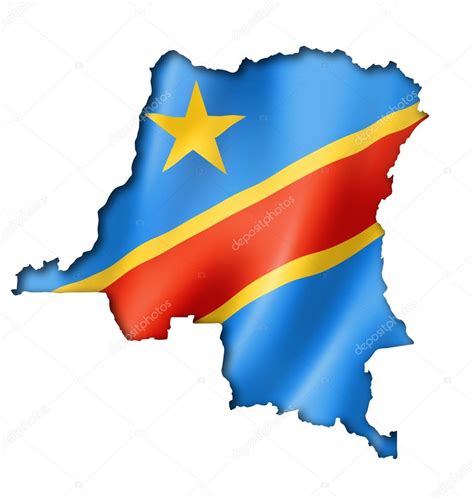 Democratic Republic Of The Congo Flag Map — Stock Photo © Daboost 53307207