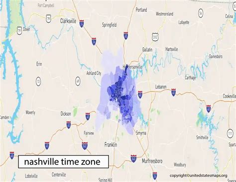 Nashville Time Zone Map Time Zone Map For Nashville Tn