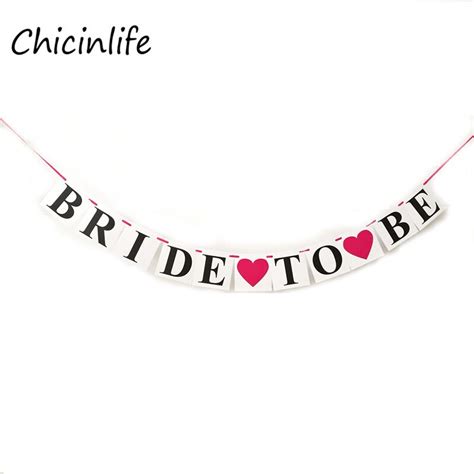 Chicinlife 1set Bride To Be Wedding Bunting Banner Bachelorette Hen
