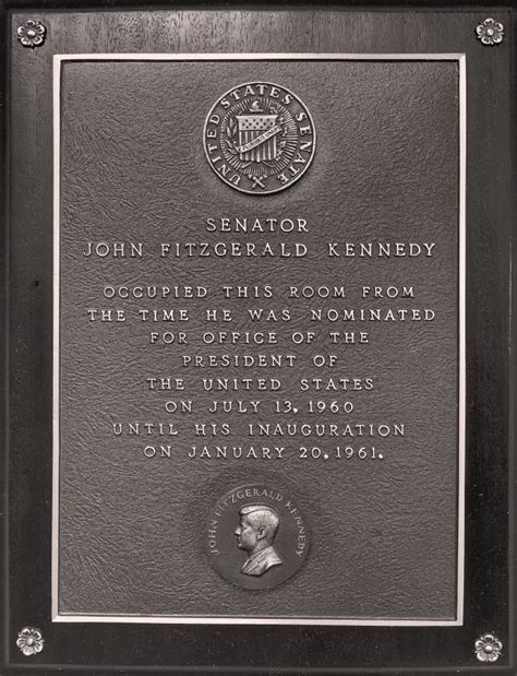 John F Kennedy Room Plaque Architect Of The Capitol