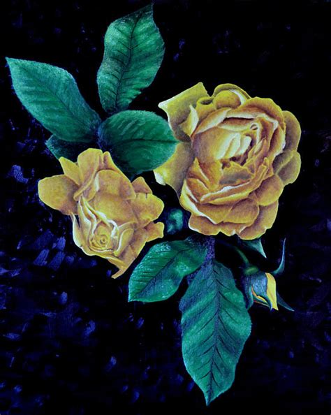 Yellow Roses Painting By Ivan Rijhoff Fine Art America