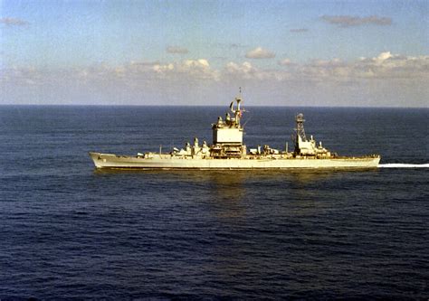 An Aerial Port Beam View Of The Nuclear Powered Guided Missile Cruiser