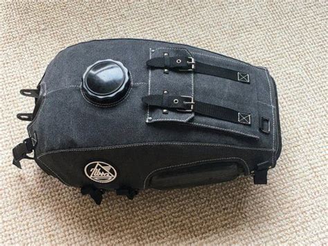 Aqimy motorcycle gas tank leather bag dash console center pouch bag for harley sportster xl 883 1200 (black). Fuel tank cover URAL with pocket on straps tarpaulin ...