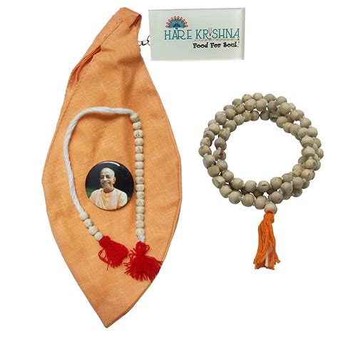 Hare Krishna Food For Soul Saffron Bead Bag Gomukhi Bag Jaap Bag Japa Bag Mala Bag With Tulsi
