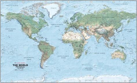 World Physical Wall Map Laminated Global Mapping 9780755806850