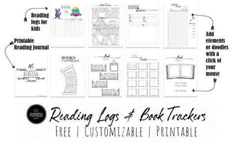 Reading Log Reading Journal Printable Book Review Template Reading