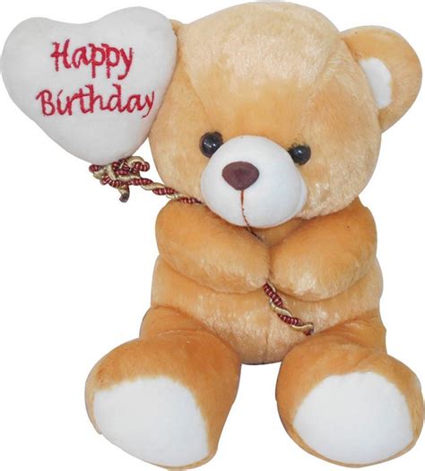Happy Birthday Soft Teddy Bear And Birthday Wishes Scroll Card
