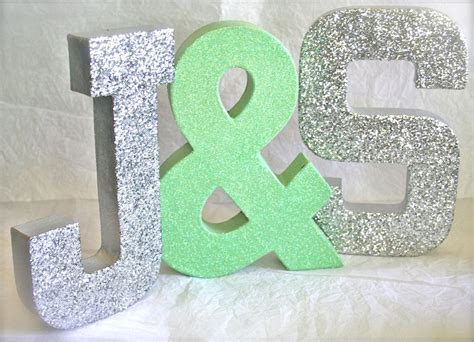 Glitter Glittered Letters Wedding Decor And Home Decor Self Etsyde