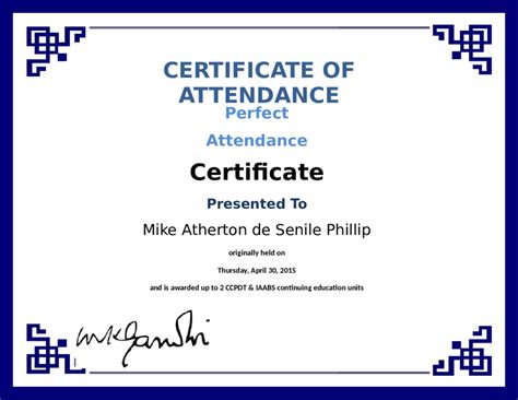 Best Templates Free Certificate Of Attendance Template