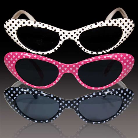 polka dot cat eye 50 s style sunglasses sunglasses eyeglasses and masks