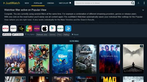The 10 best movies to watch this week. JustWatch: A Search Engine To Find Movies And Shows On ...