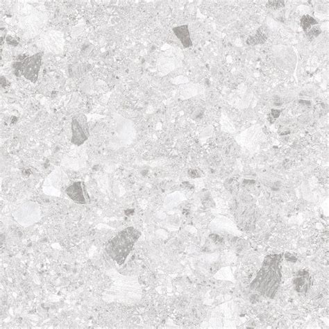 Breccia Light Grey Terrazzo Look In Out Rectified Porcelain Tile 3682