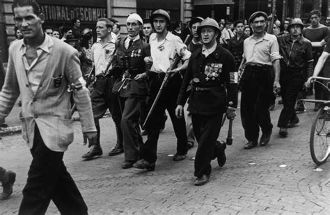 France Paris August 26th 1944 Members Of The French Resistance