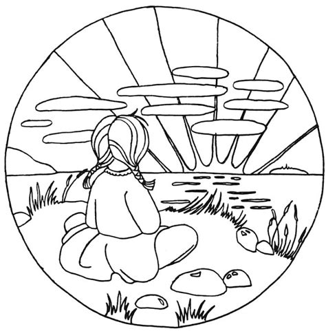Sunset Coloring Page Printable Coloring Page Coloring Home