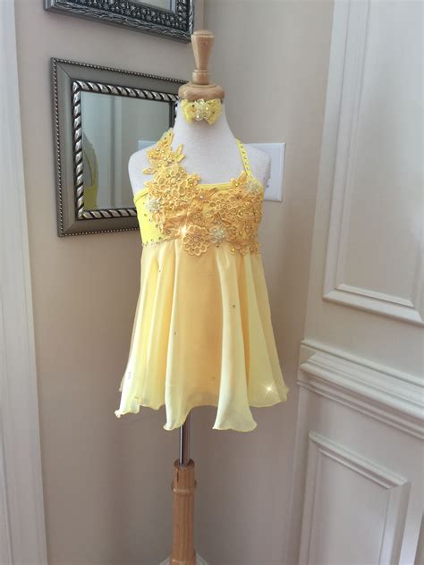 Yellow Custom Lyrical Dance Costume Dress Dance Costumes Dresses