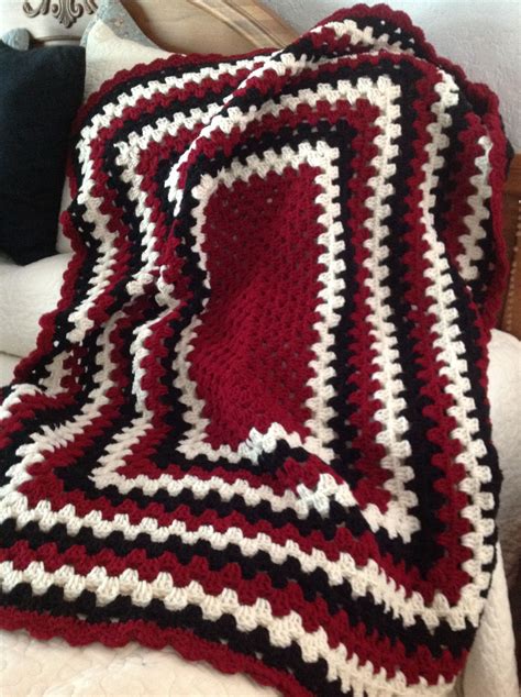 Rectangle Granny Square Afghan Crochet Throw Blanket Granny Square