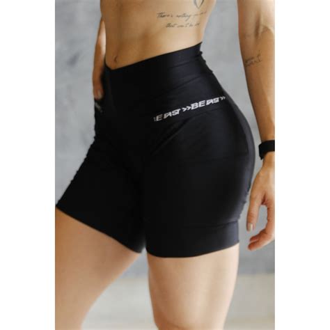 Bermuda Ciclismo Mtb Bike Be Fast Preta Forro Em Gel Feminina Short