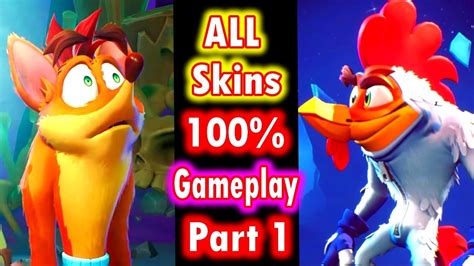 Crash Bandicoot 4 Its About Time All Skins And Outfits Part 1 100