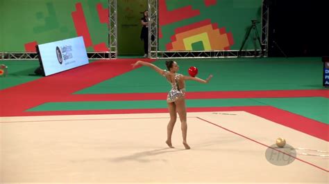 Griskenas Evita Usa 2022 Rhythmic Worlds Sofia Bul Qualifications Ball Youtube