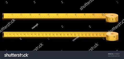 Measure Tape Inches And Centimeters Vector 21705637