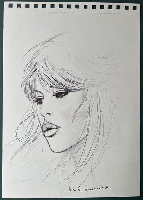 En Vente Milo Manara Portrait De Brigitte Bardot Planche Originale