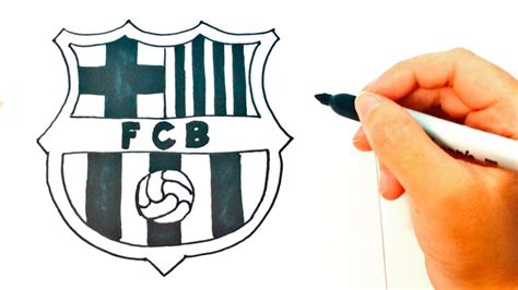 How To Draw Barcelona Logo Barcelona Logo Easy Draw Tutorial Youtube