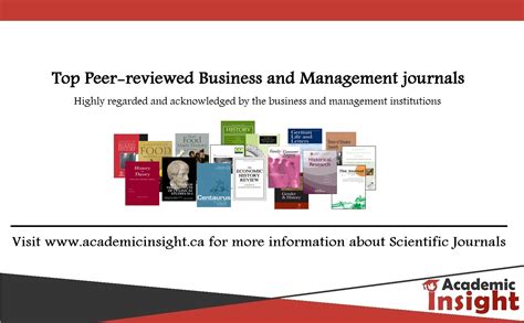 Top Peer Reviewed Business And Management Journals