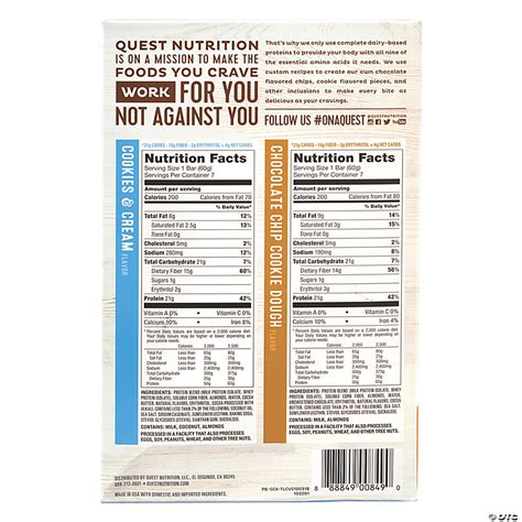 Quest Protein Bar Nutrition Facts Besto Blog