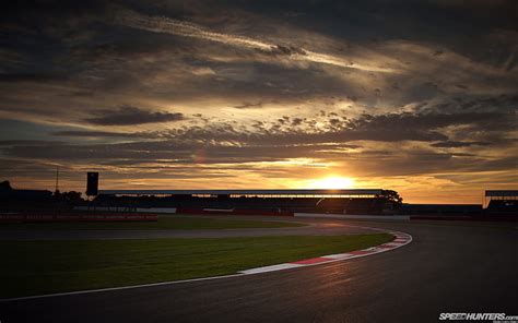 Hd Wallpaper Race Track Sunset Hd Racing Track During Night Time