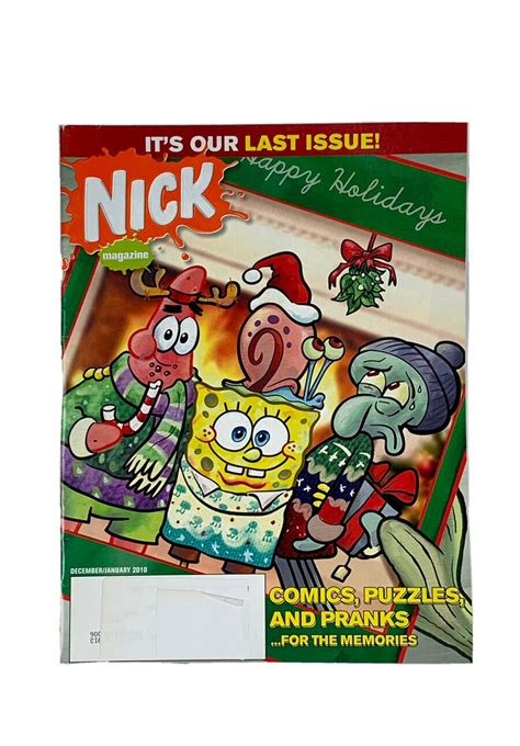 Nickelodeon Nick Magazine Last Issue Decjan 2010 Spongebob Ebay