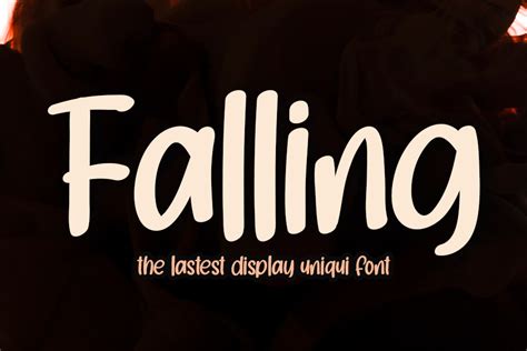 Falling Font By Black Line · Creative Fabrica