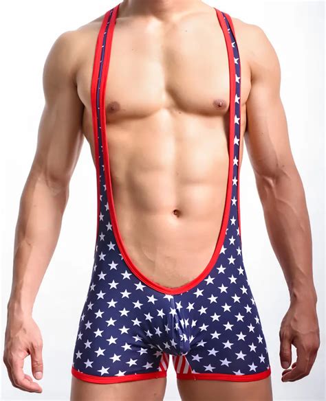 Sexy Men Bodysuit Gay Man Penis Pouch Wrestling Boxer Shorts Brand Body Suits Bodywear