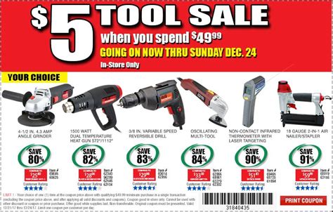 harbor freight tools don t forget 59 99 value for only 5 going on now milled