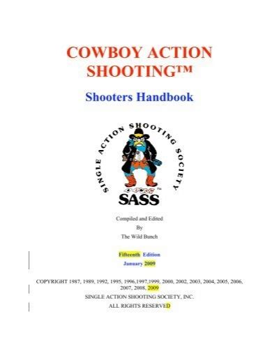 Cowboy Action Shootingâ„¢ Shooters Handbook