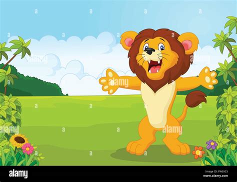 Cartoon Happy Lion Stock Vector Image And Art Alamy