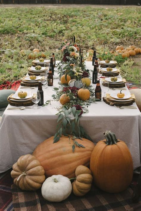 Autumn Tablescape Bring The Pumpkin Patch To Your Fall Wedding With
